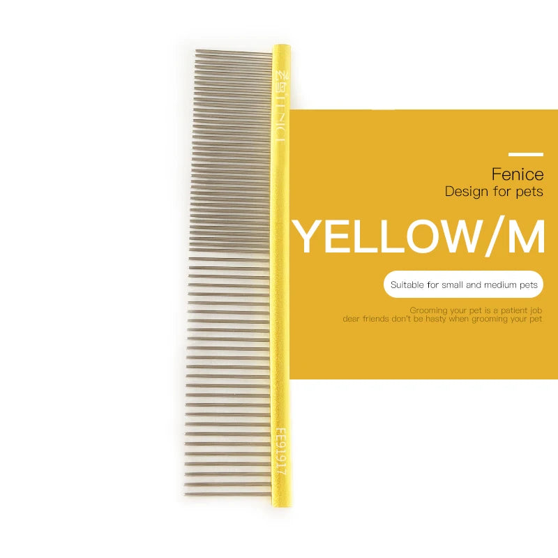 Fenice Stainless Steel Grooming Comb for Dogs and Cats