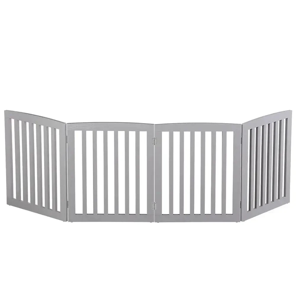 Folding Pet Fence Dog Gate Safety Barrier 3/4 Panels Multi-Color