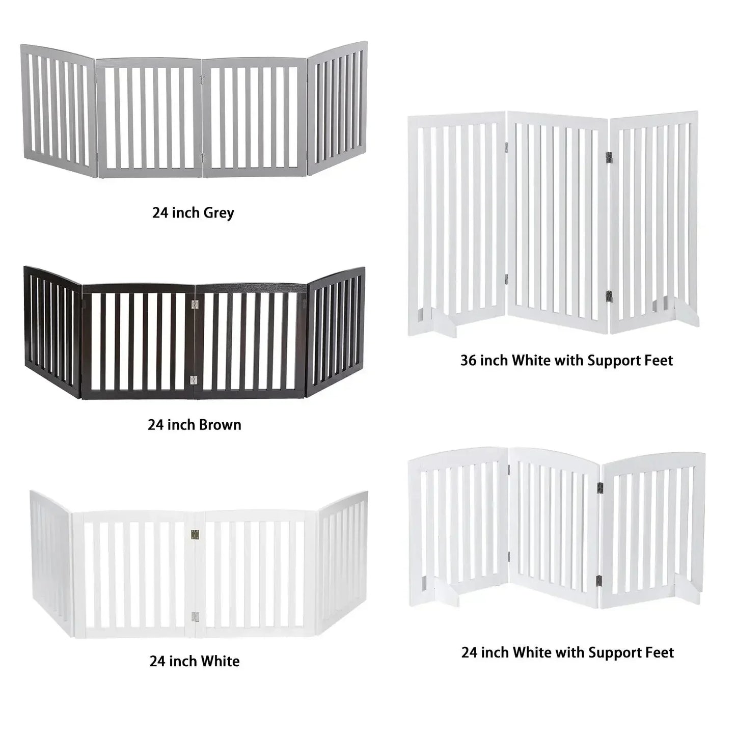 Folding Pet Fence Dog Gate Safety Barrier 3/4 Panels Multi-Color
