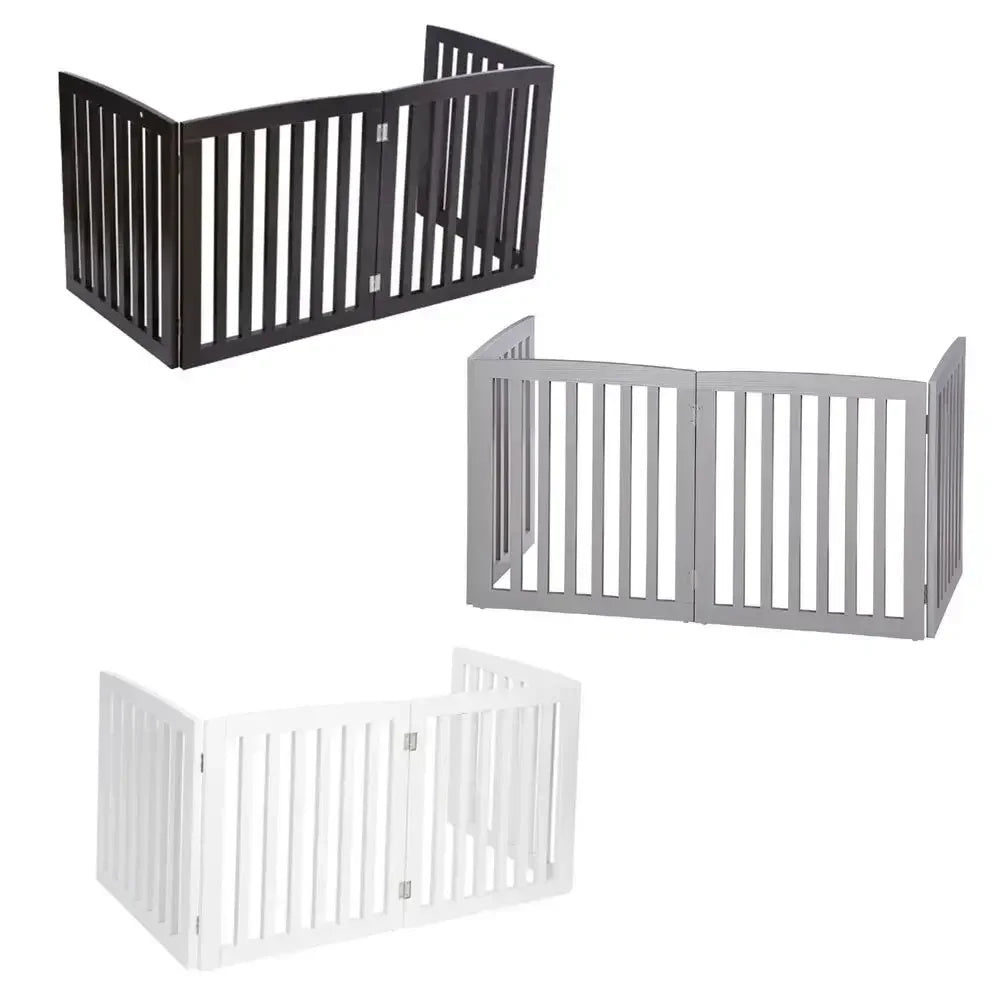 Folding Pet Fence Dog Gate Safety Barrier 3/4 Panels Multi-Color