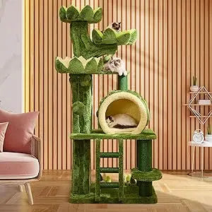 Luxury Cat Tree Tower 90.5 Inch Multi-Level Indoor Condo