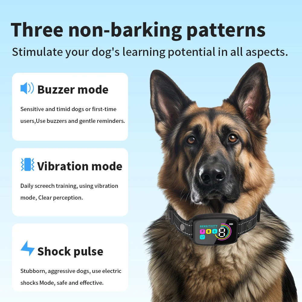 Smart Automatic Anti Barking Dog Collar Type C Rechargeable