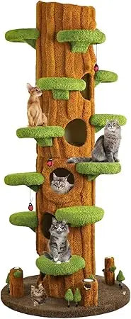 90.5 Inch Luxury Cat Tree with Scratching Post and Condo