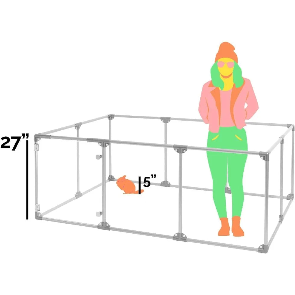 27" Tall Large Lucidium Pet Pen, White