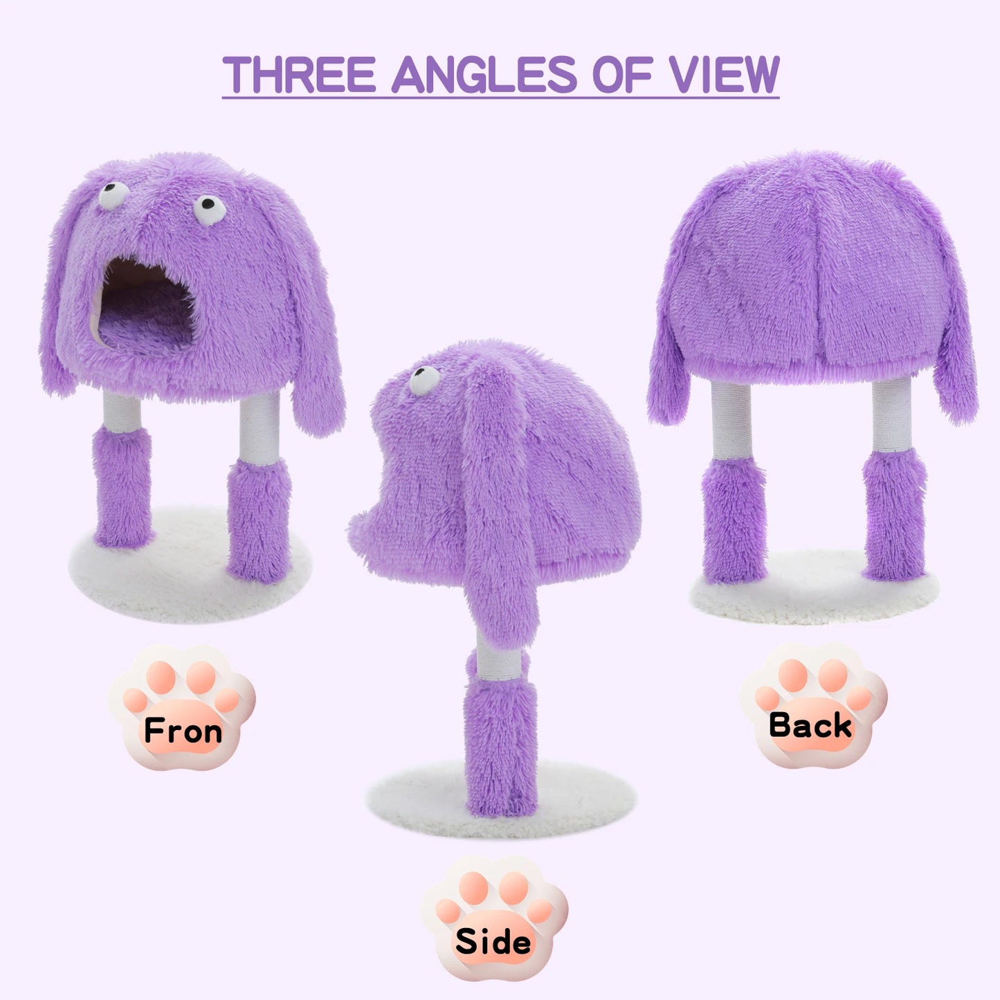 Monster Series Cat Tree Tower with Plush Condo and Funny Ears