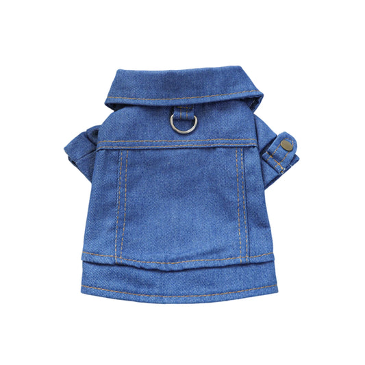 Dog Denim Jacket For Pets Vintage Jean Coat Daily Wear