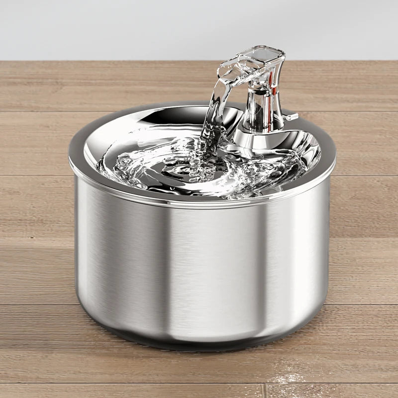 Automatic Stainless Steel Pet Water Fountain for Cats and Dogs