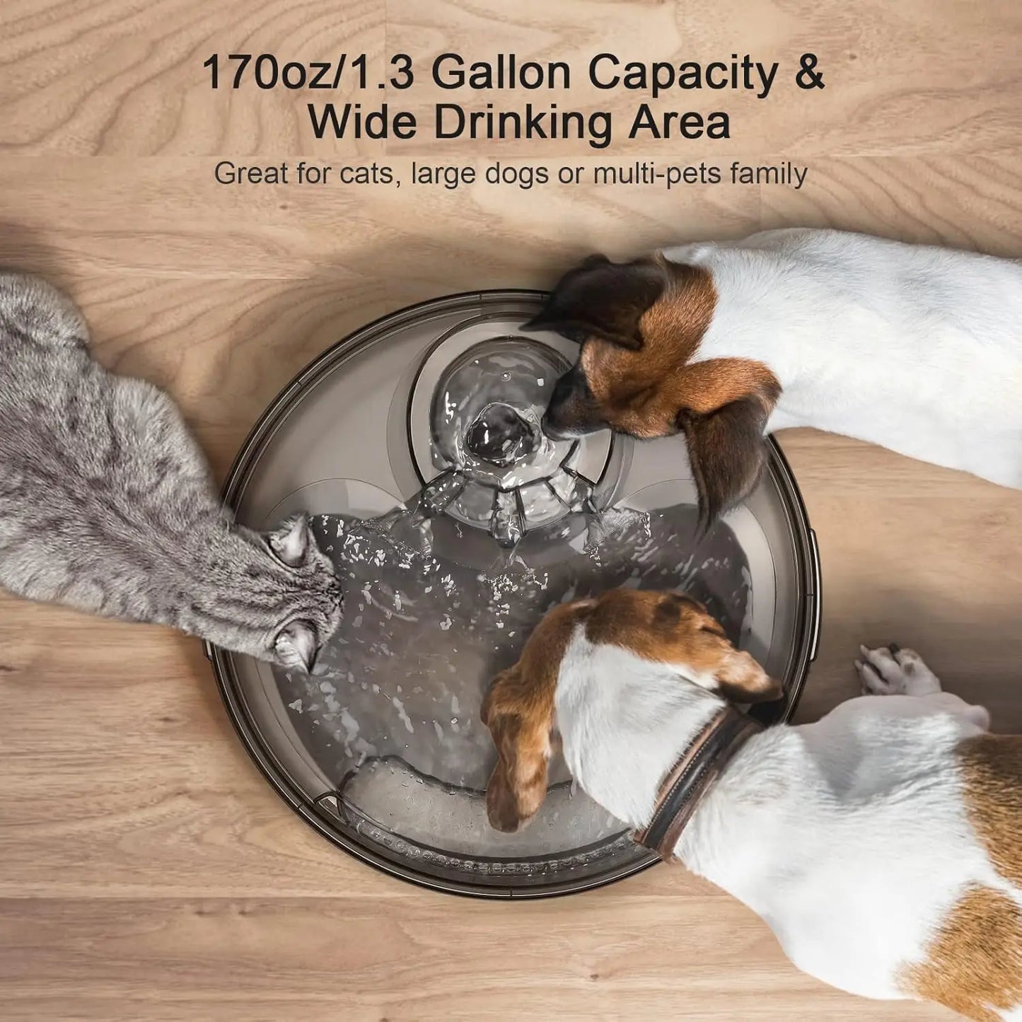 NPET DF10 Dog Water Fountain 170oz Large Automatic Dispenser