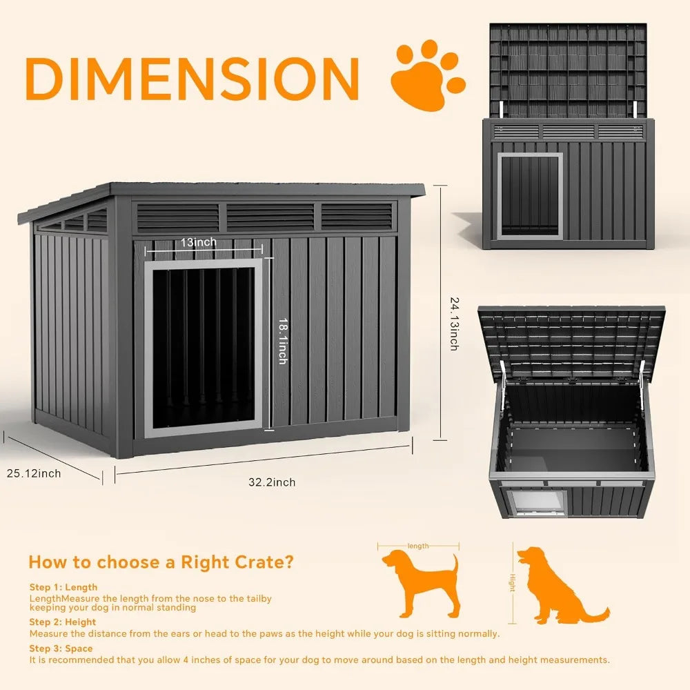 Weatherproof Dog House for Indoor and Outdoor Use Large Dogs