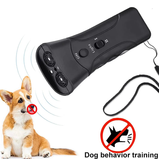 3 In 1 Dog Bark Deterrent Handheld Bark Control Device LED