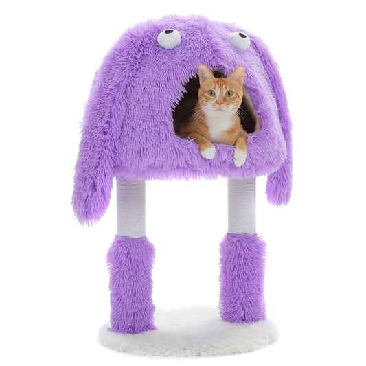 Monster Series Cat Tree Tower with Plush Condo and Funny Ears