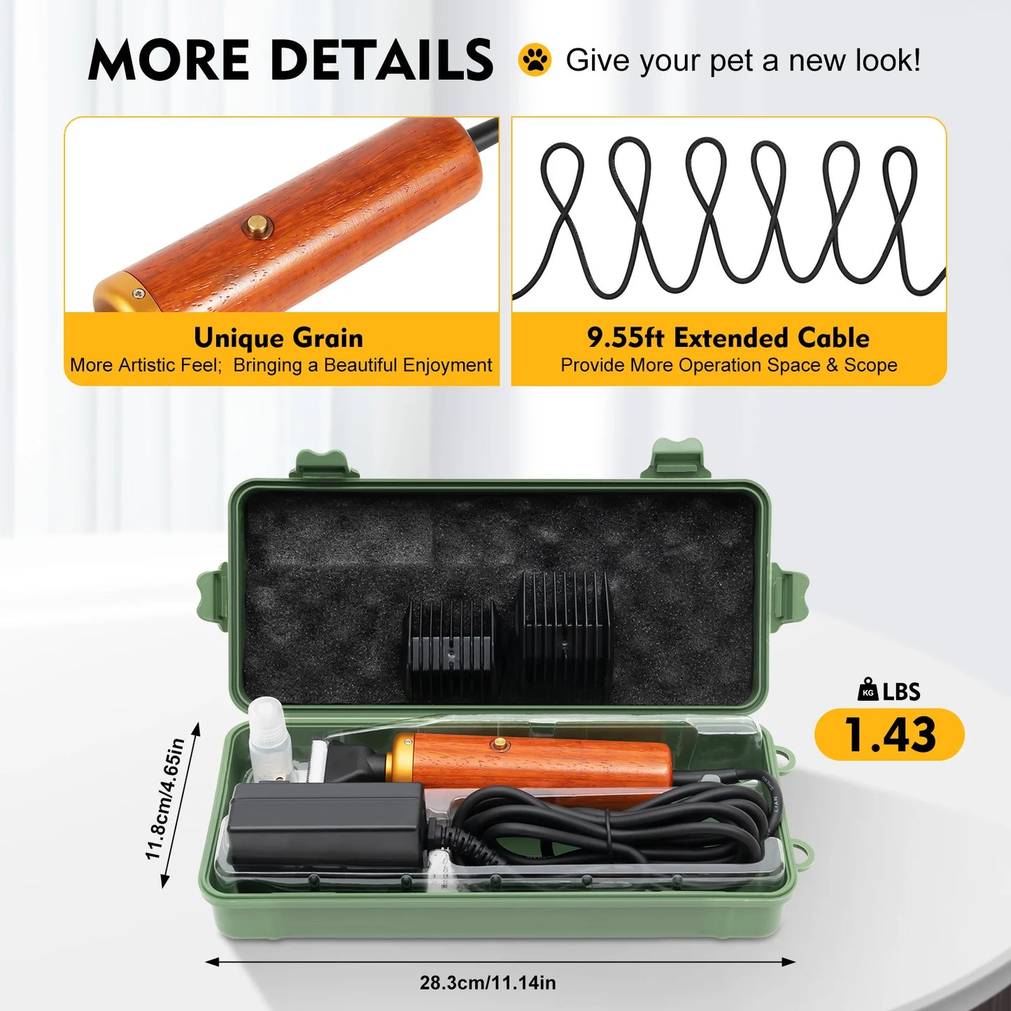 Electric Sheep Shears with Wooden Handle 55W Goat Clipper