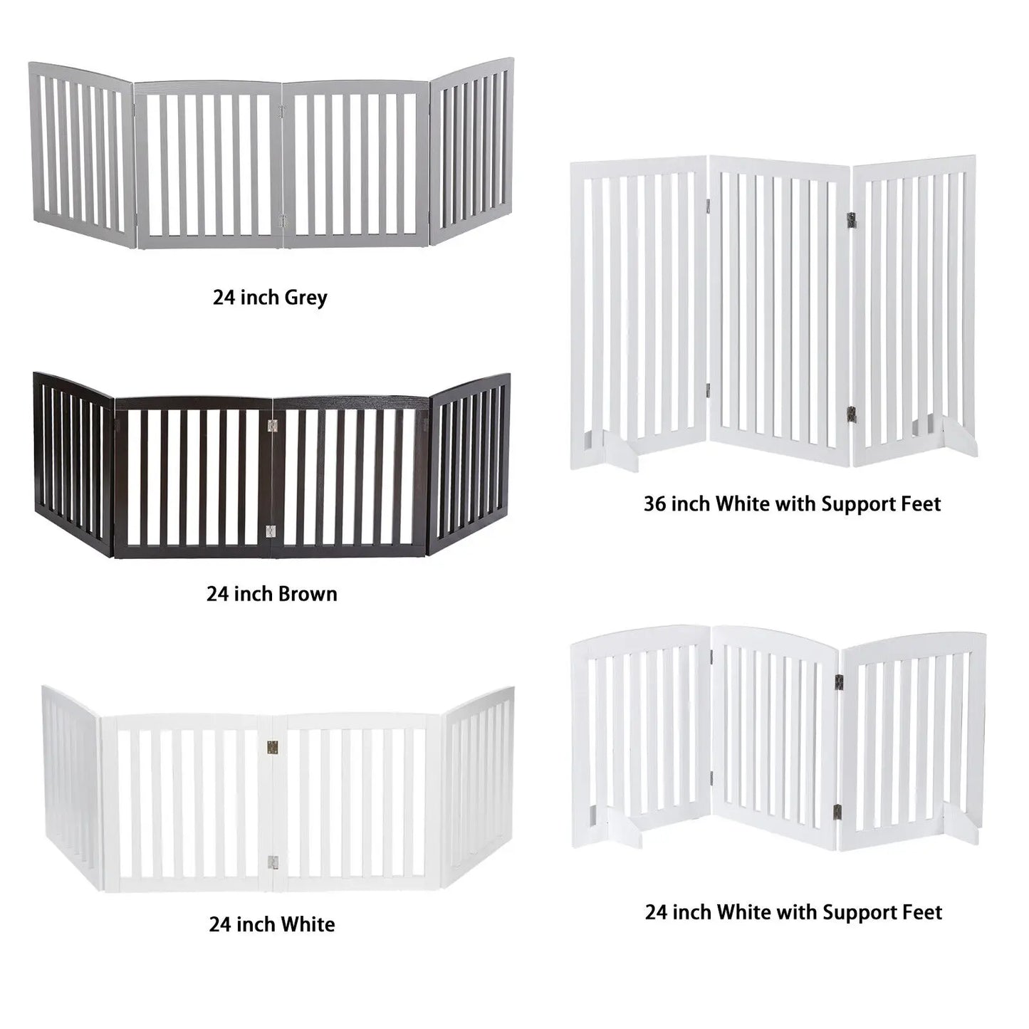 Folding Pet Fence Dog Gate Safety Barrier 3/4 Panels Multi-Color