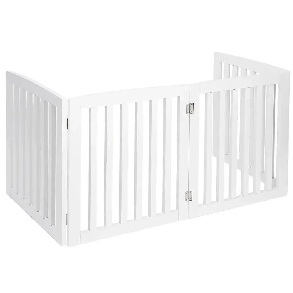 Folding Pet Fence Dog Gate Safety Barrier 3/4 Panels Multi-Color