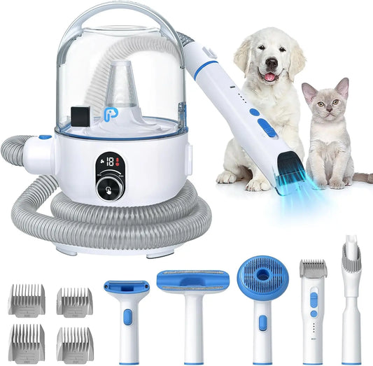 5-in-1 Pet Grooming Vacuum Kit for Dogs and Cats Low Noise