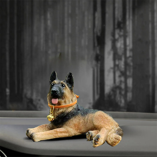 Charming Shepherd Car Ornament Resin Dashboard Figurine Gift