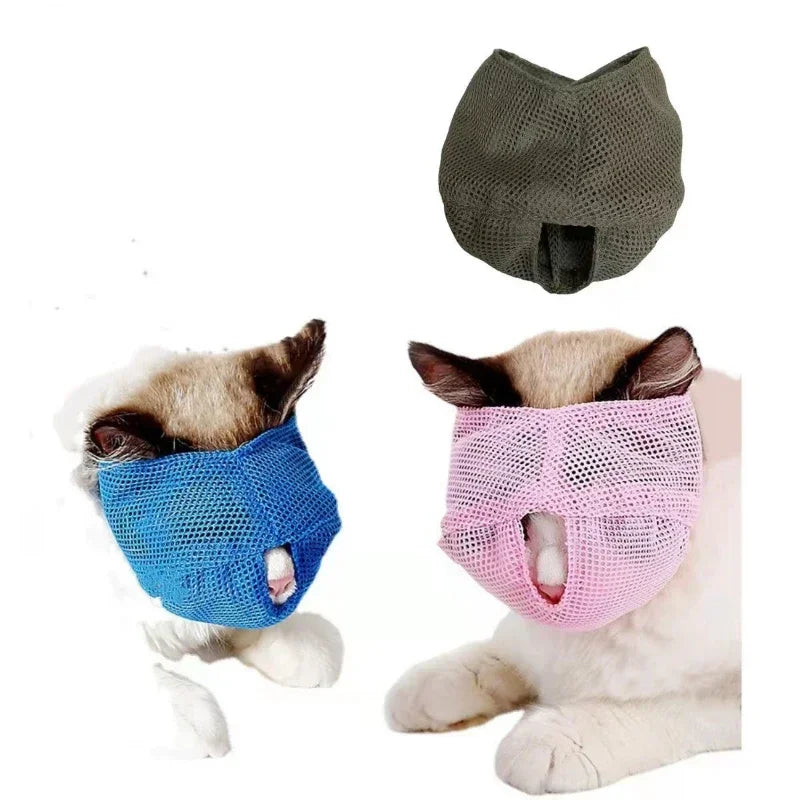 Colorful Cat Muzzle Anti Biting Chewing Grooming Supplies