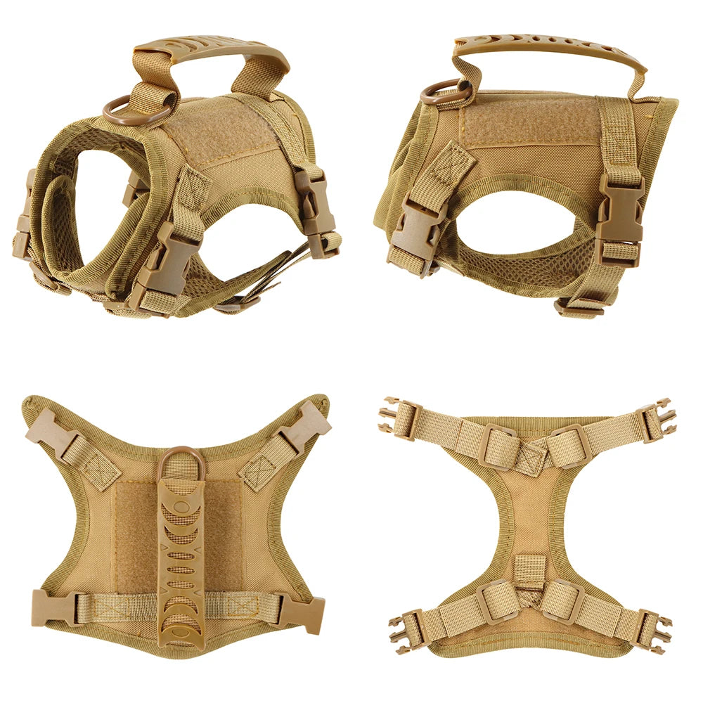 Tactical Cat Harness Leash Set With Handle And 9 Patches