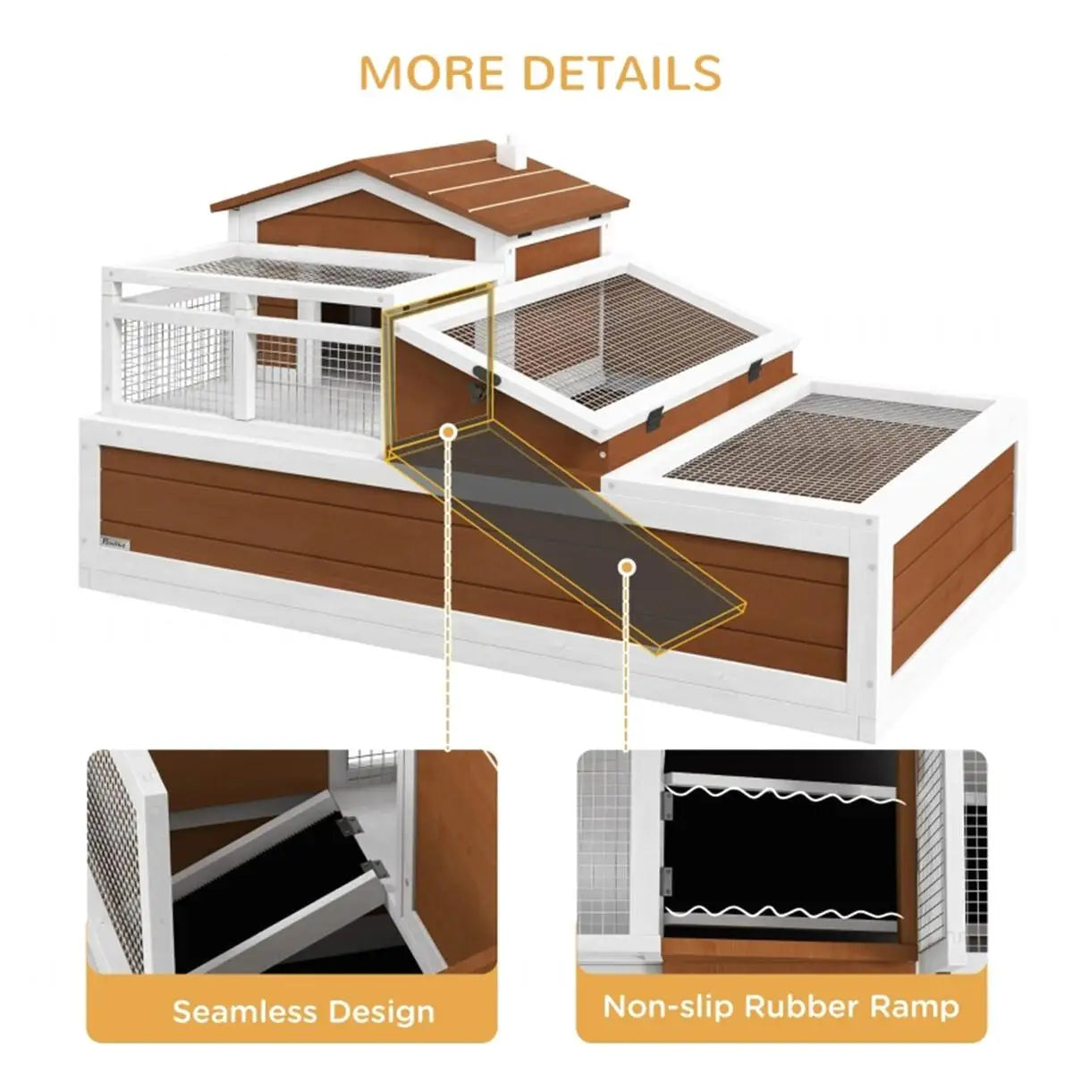 Wooden Rabbit Cage - Secure & Durable | Fast Shipping (Not Available at)