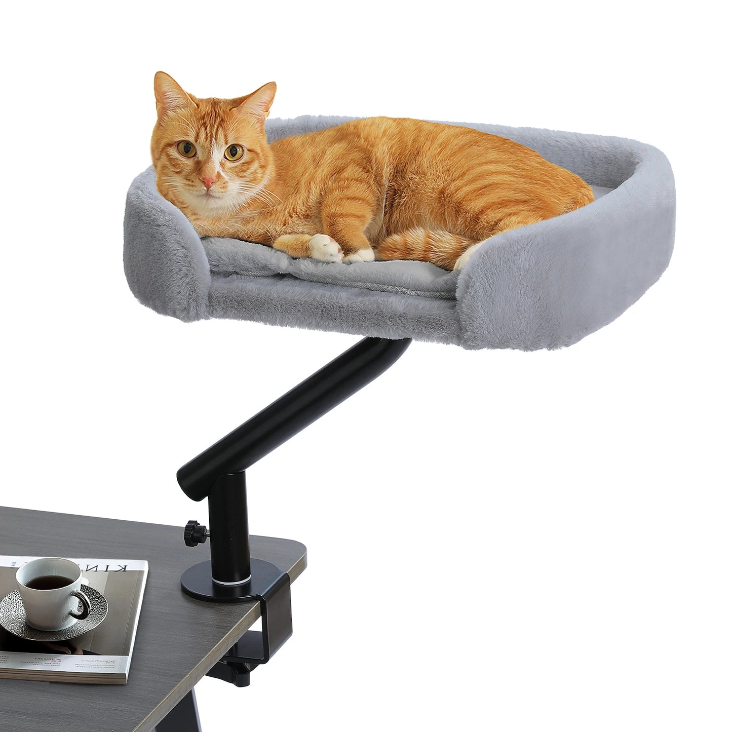 Cat Desk Bed 360 Rotatable Stand For Indoor Cats Hammock
