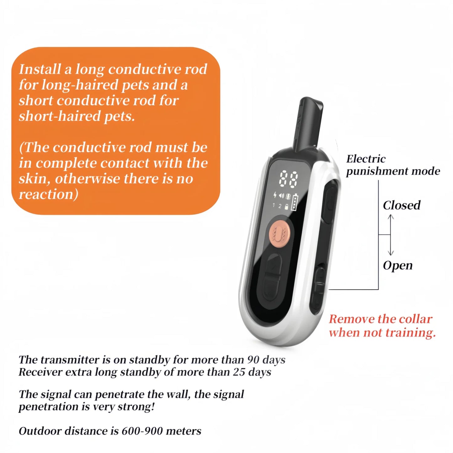 YHLC Automatic Anti Barking Dog Collar 3300ft Rechargeable