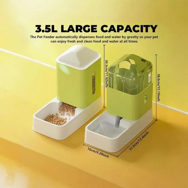 Large Capacity Automatic Dog and Cat Feeder Water Dispenser