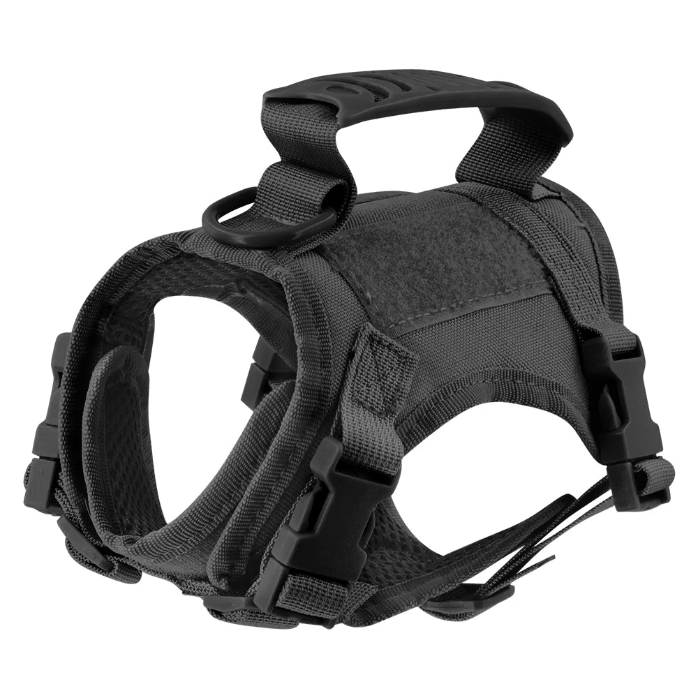 Tactical Cat Harness Leash Set With Handle And 9 Patches