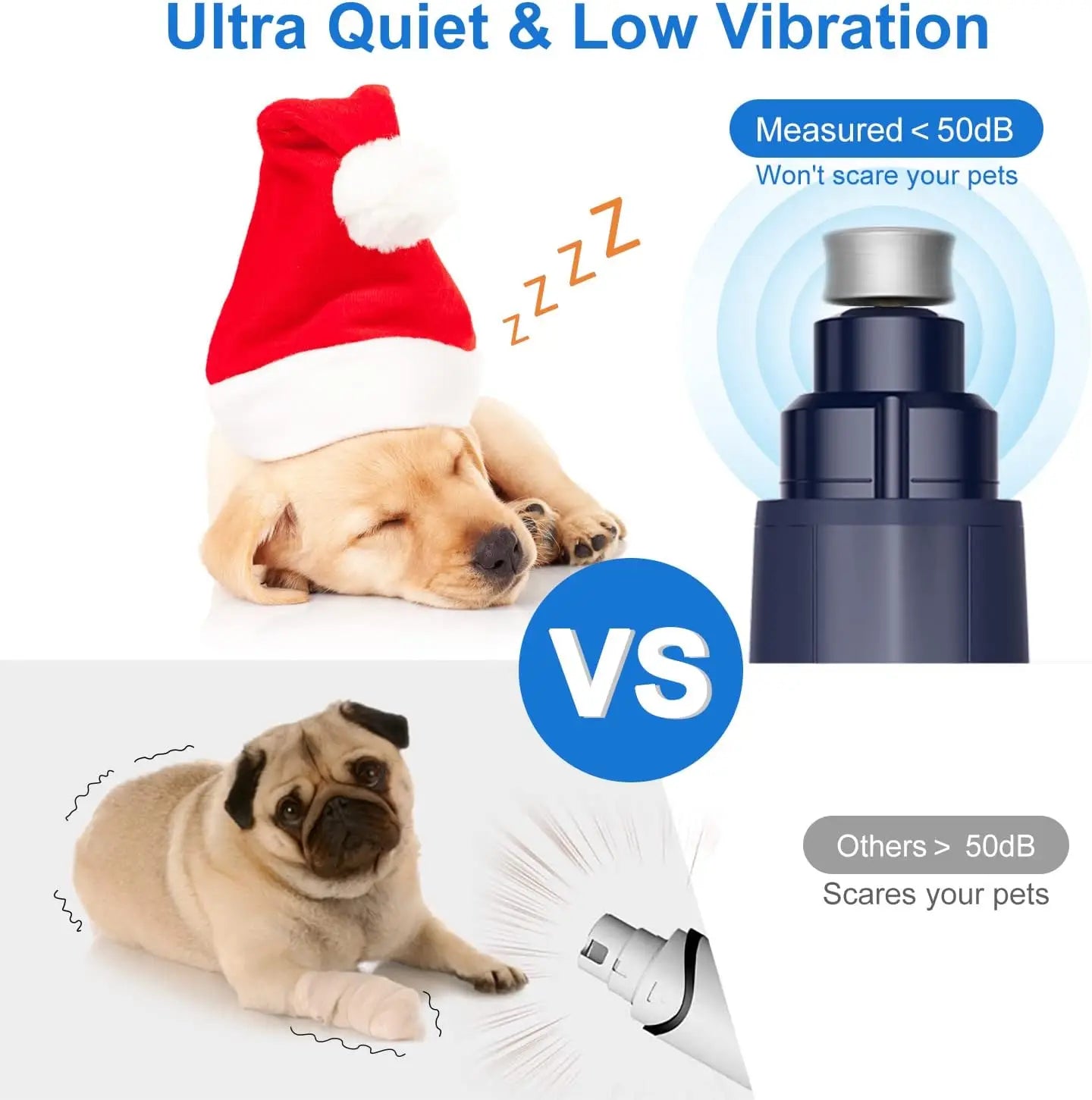 NPET Dog Nail Grinder with LED Light and Safety Guard