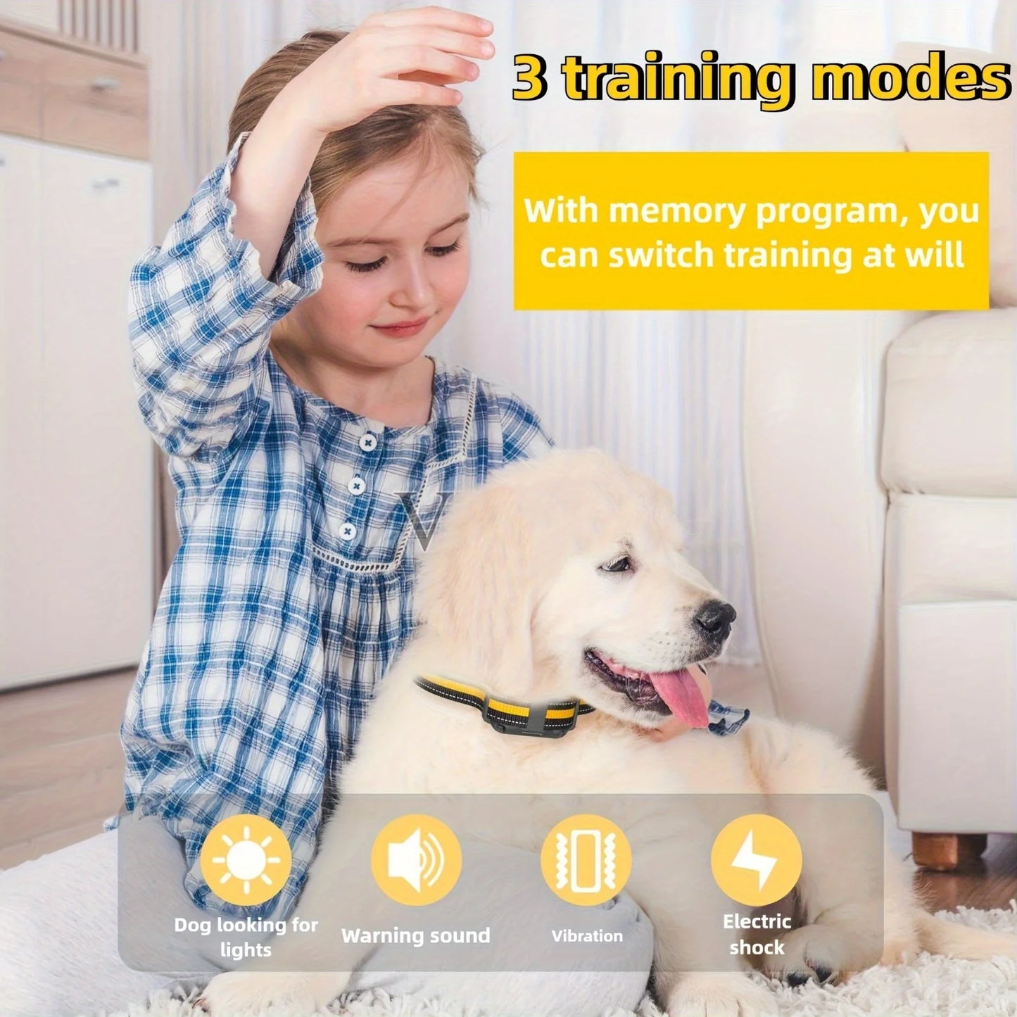 Rechargeable Waterproof Dog Training Collar With Clicker