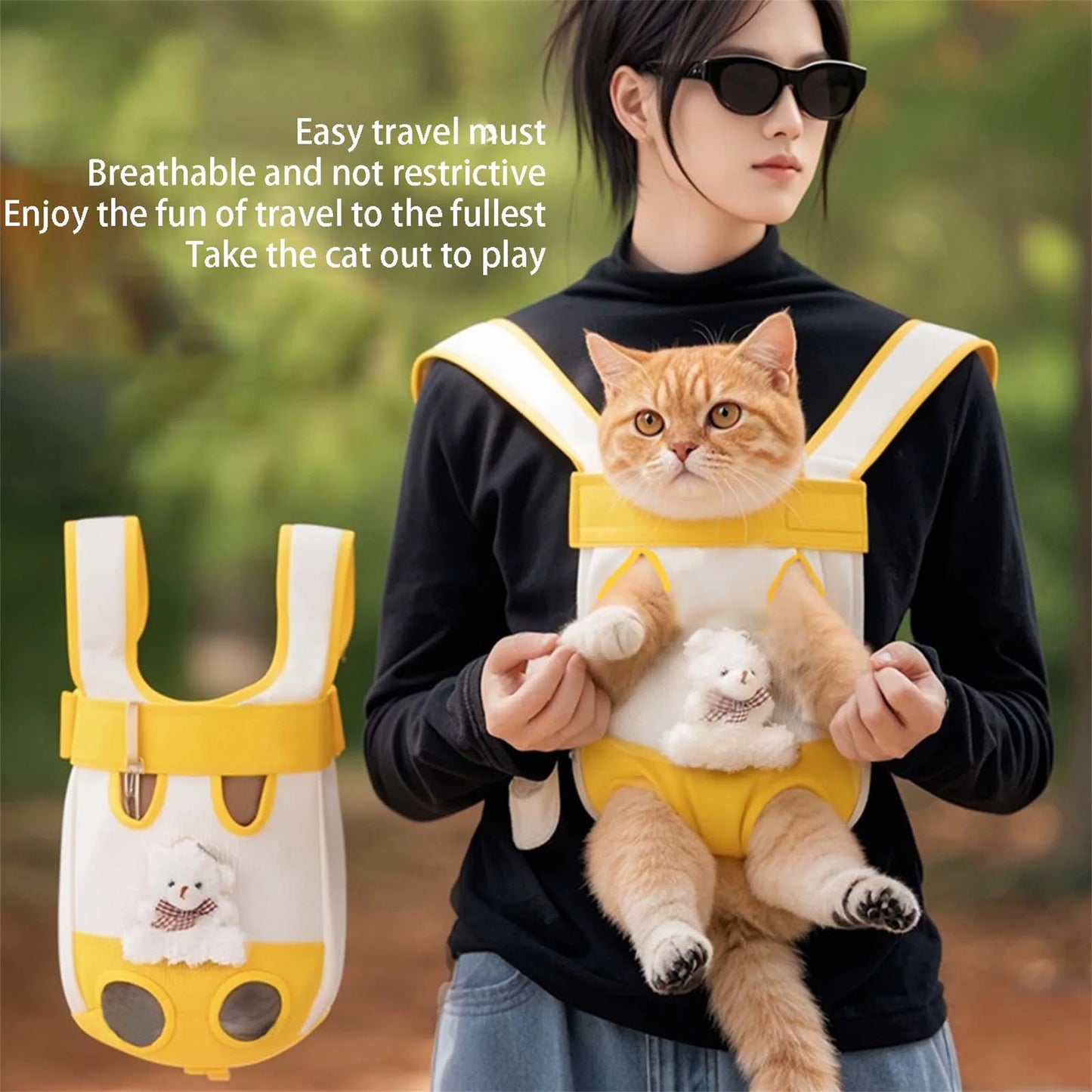Breathable Pet Carrier Backpack For Cats And Small Dogs