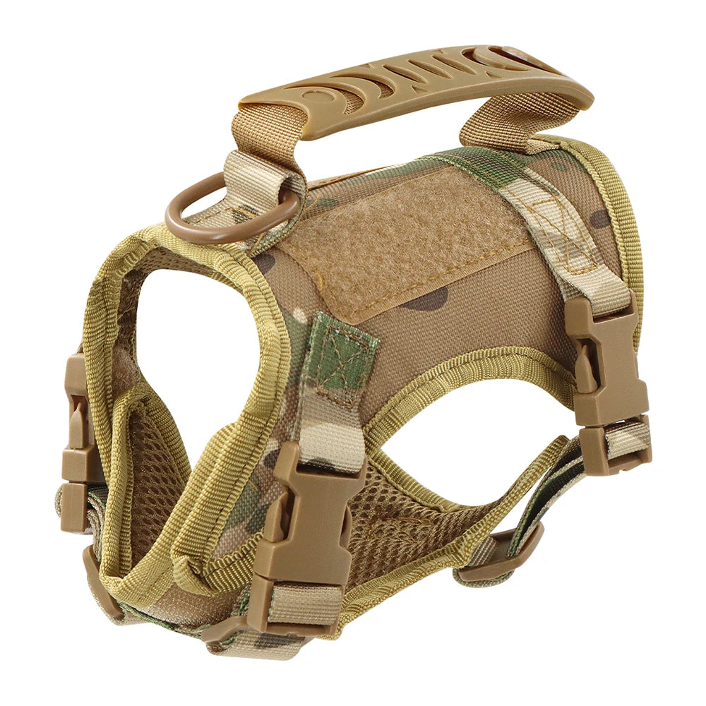 Tactical Cat Harness Leash Set With Handle And 9 Patches