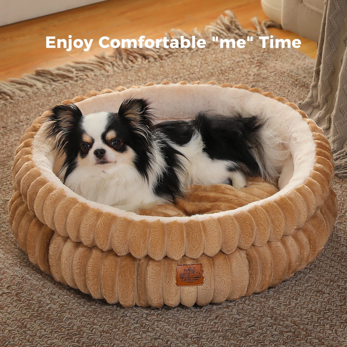 PAWZ Road Round Dog And Cat Bed For Medium Pets Washable Indoor All Seasons