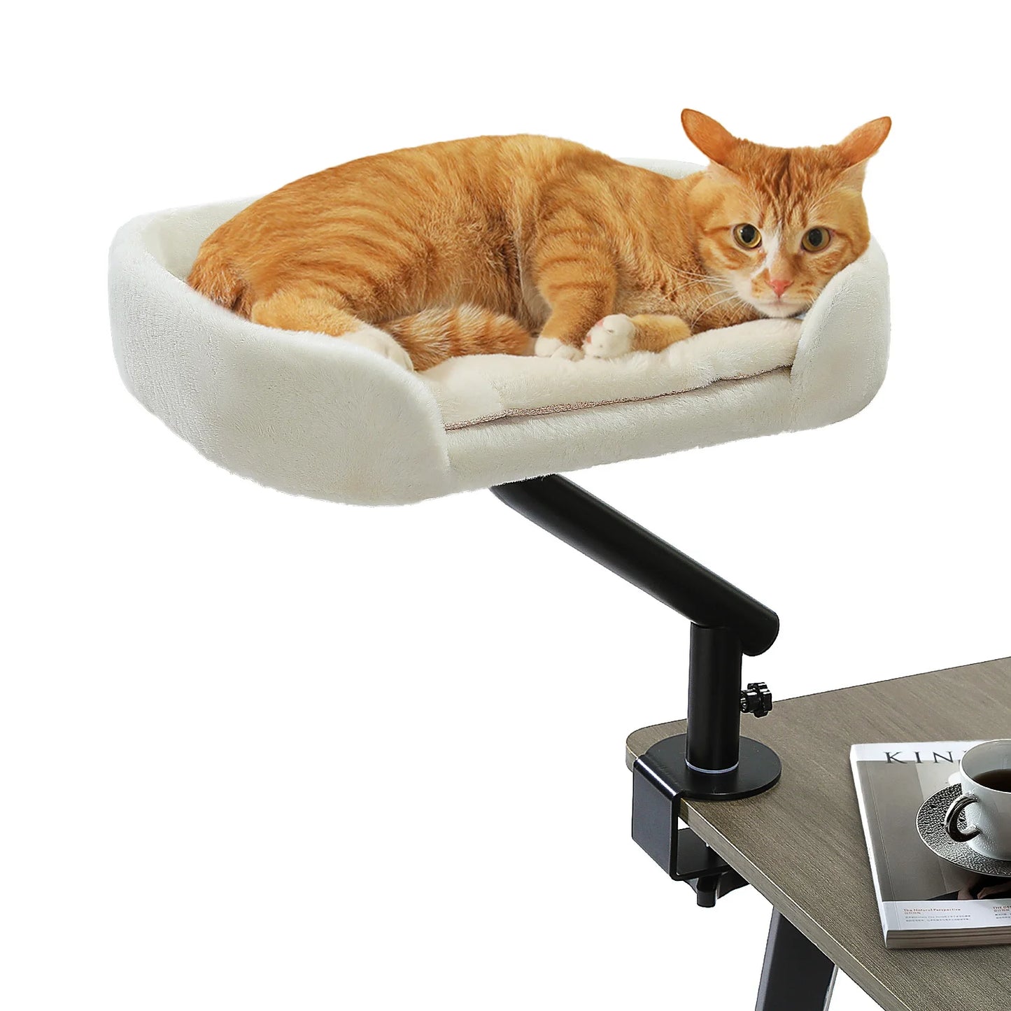 Cat Desk Bed 360 Rotatable Stand For Indoor Cats Hammock