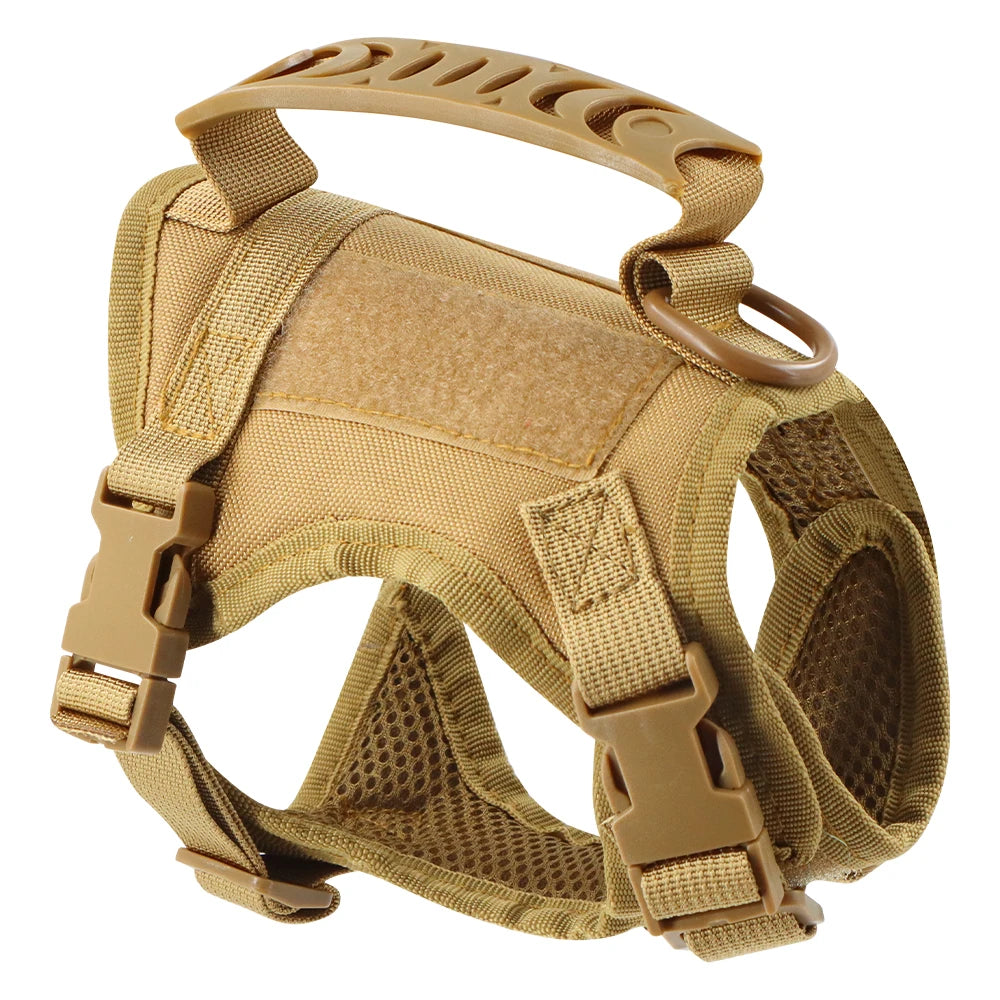 Tactical Cat Harness Leash Set With Handle And 9 Patches