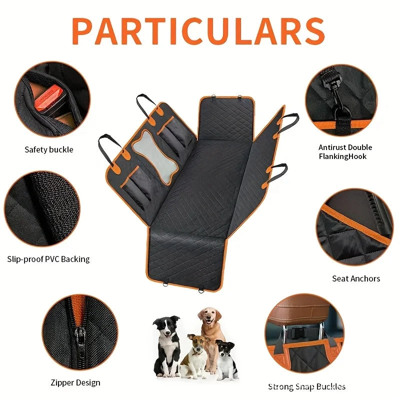Waterproof Dog Car Seat Cover Hammock 600D Heavy Duty