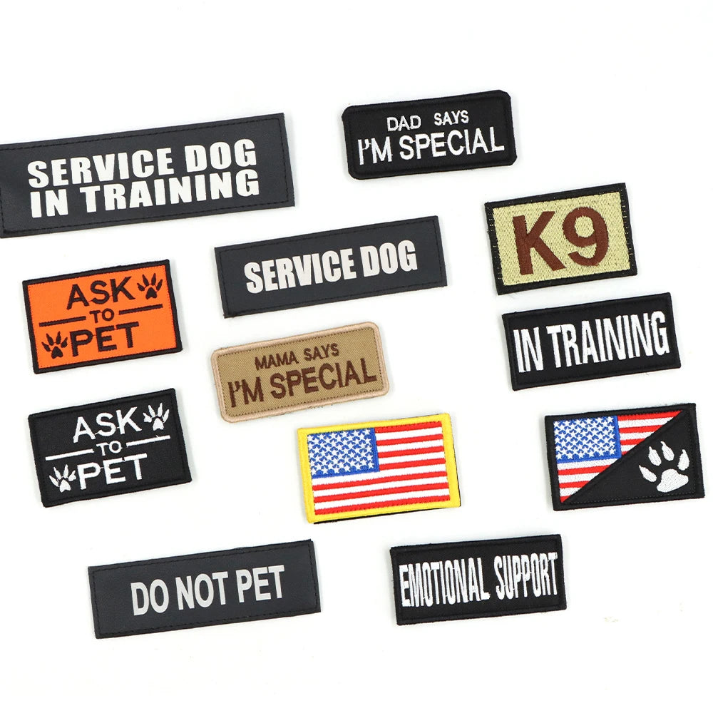 Military Tactical Dog Harness Vest With Leash Patches Set For Malinois