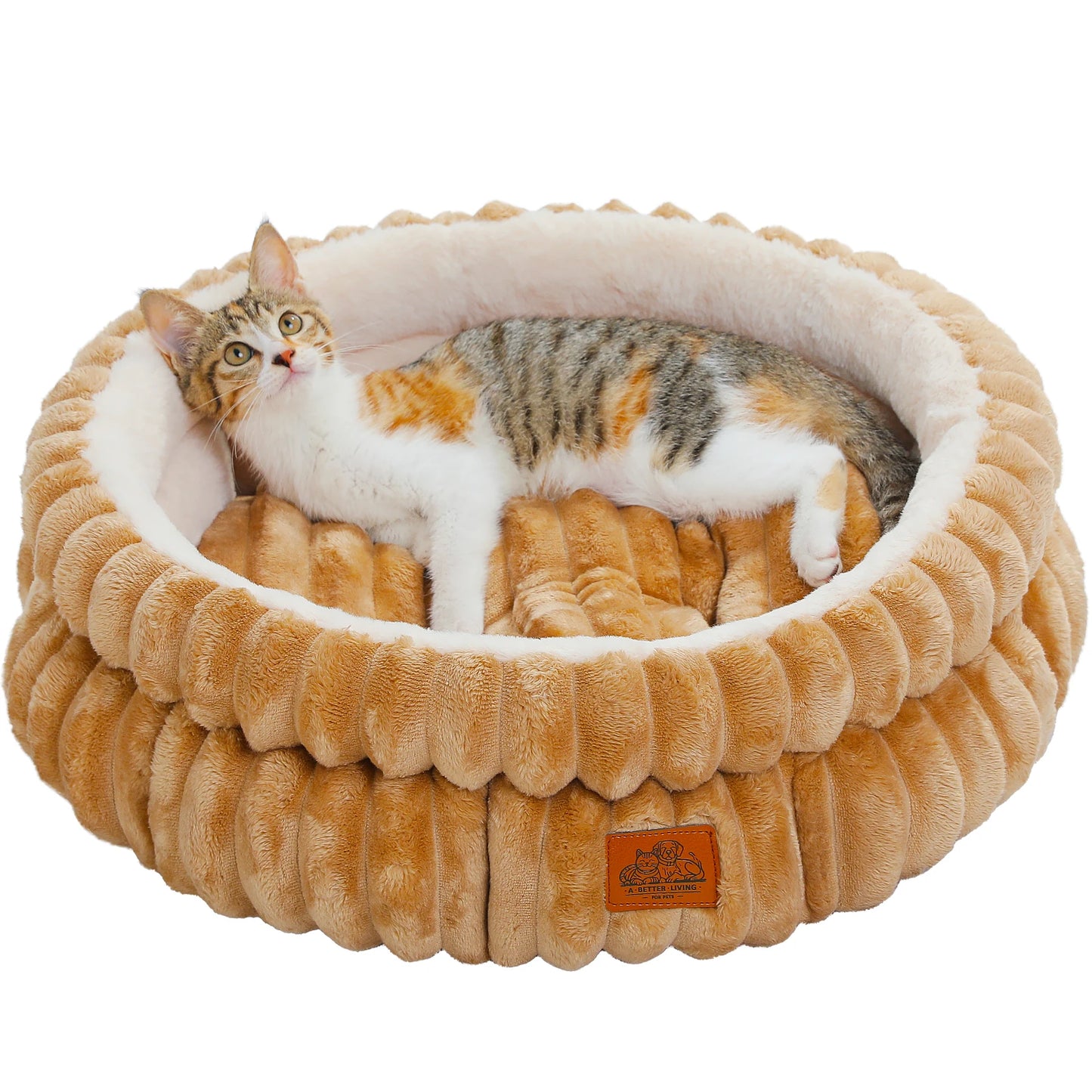 PAWZ Road Round Dog And Cat Bed For Medium Pets Washable Indoor All Seasons