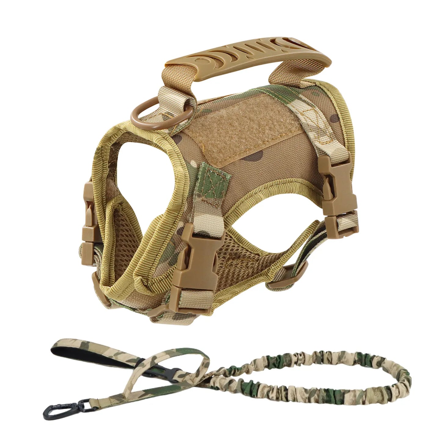 Tactical Cat Harness Leash Set With Handle And 9 Patches
