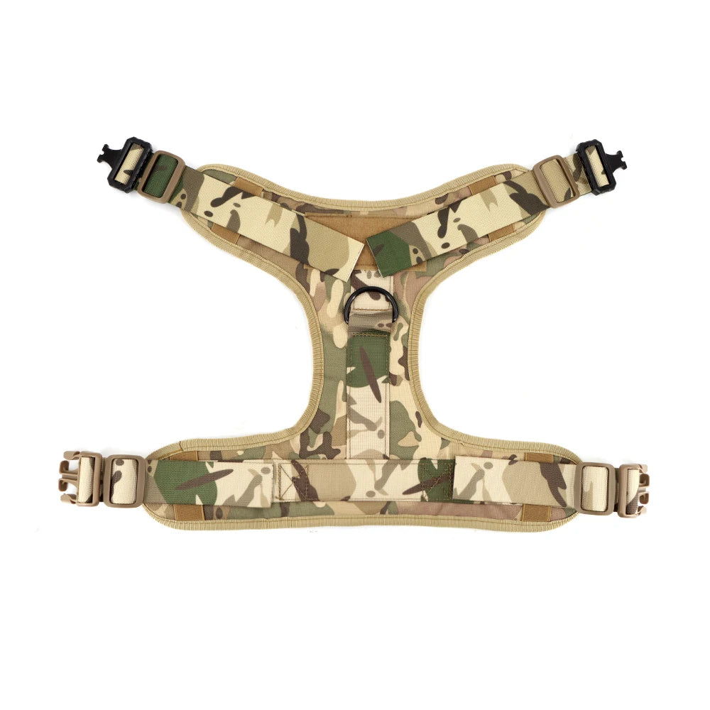 Military Tactical Dog Harness Vest With Leash Patches Set For Malinois