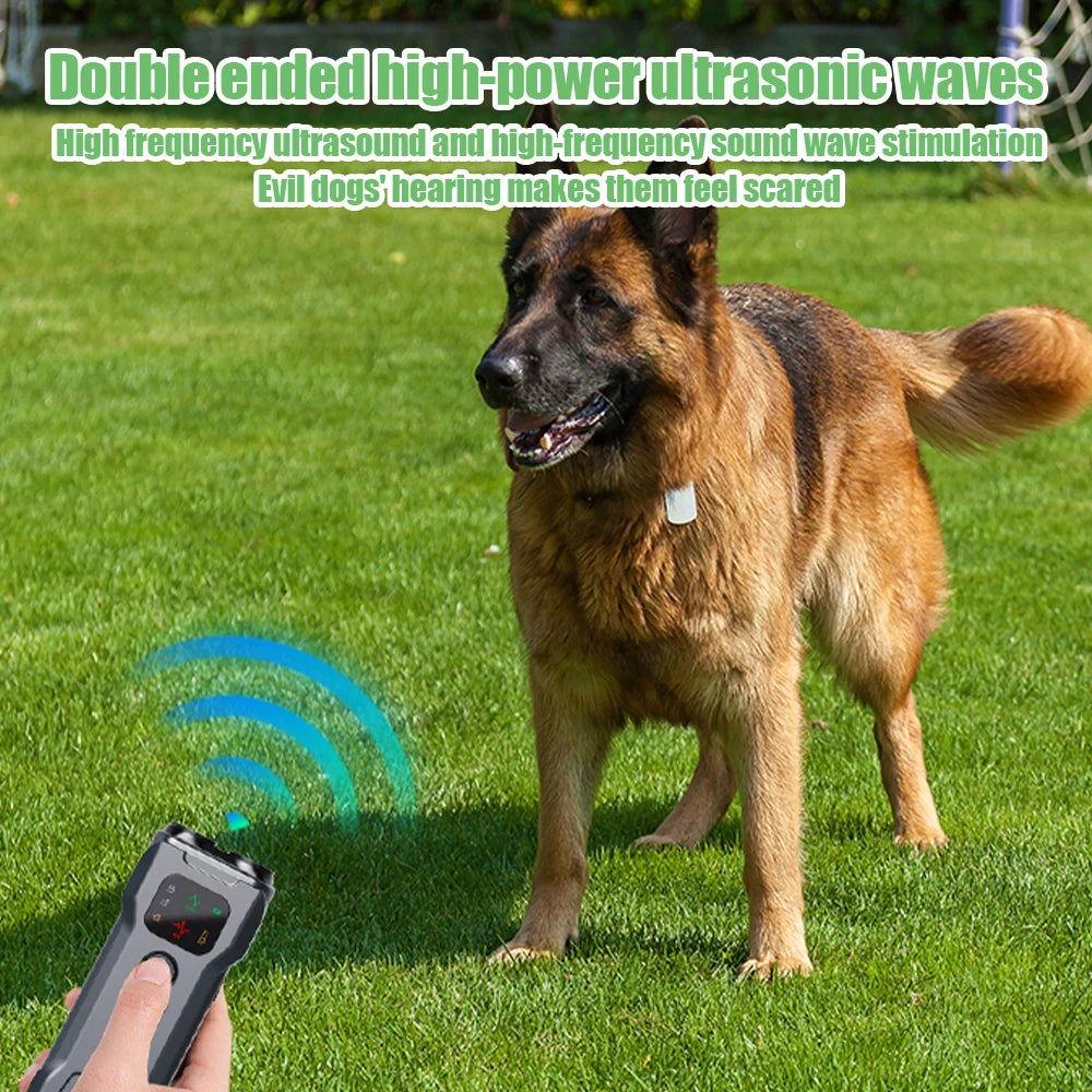 Ultrasonic Dog Repeller Training Device Rechargeable LED