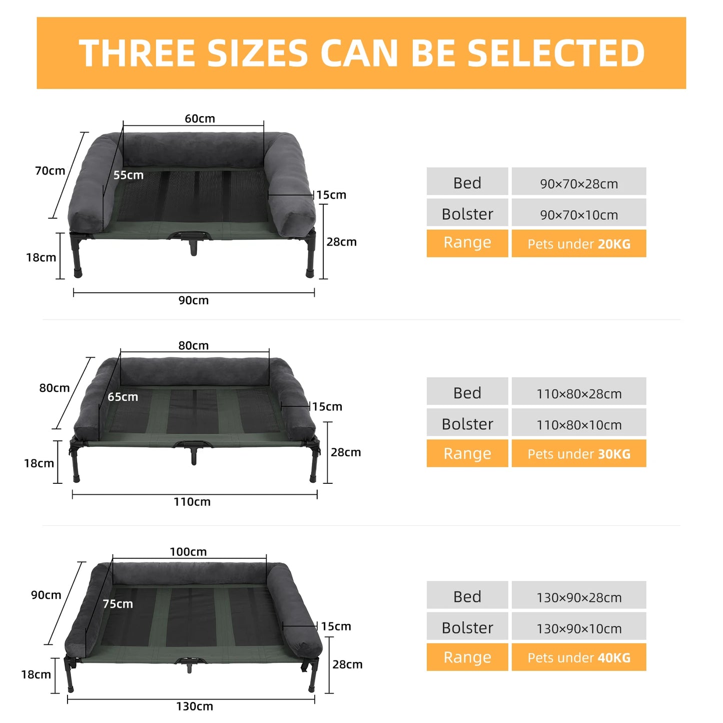 Indoor Outdoor Elevated Pet Bed for Dogs and Cats L XL 2XL
