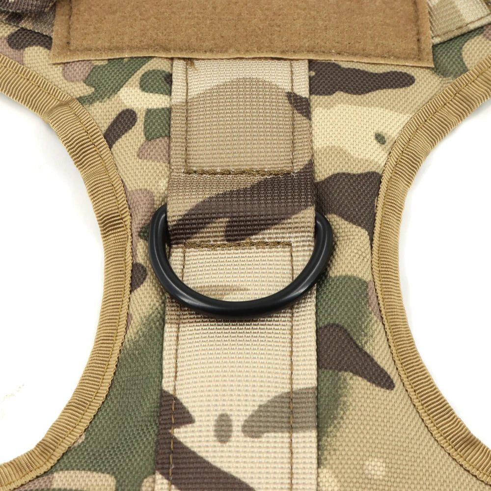 Military Tactical Dog Harness Vest With Leash Patches Set For Malinois
