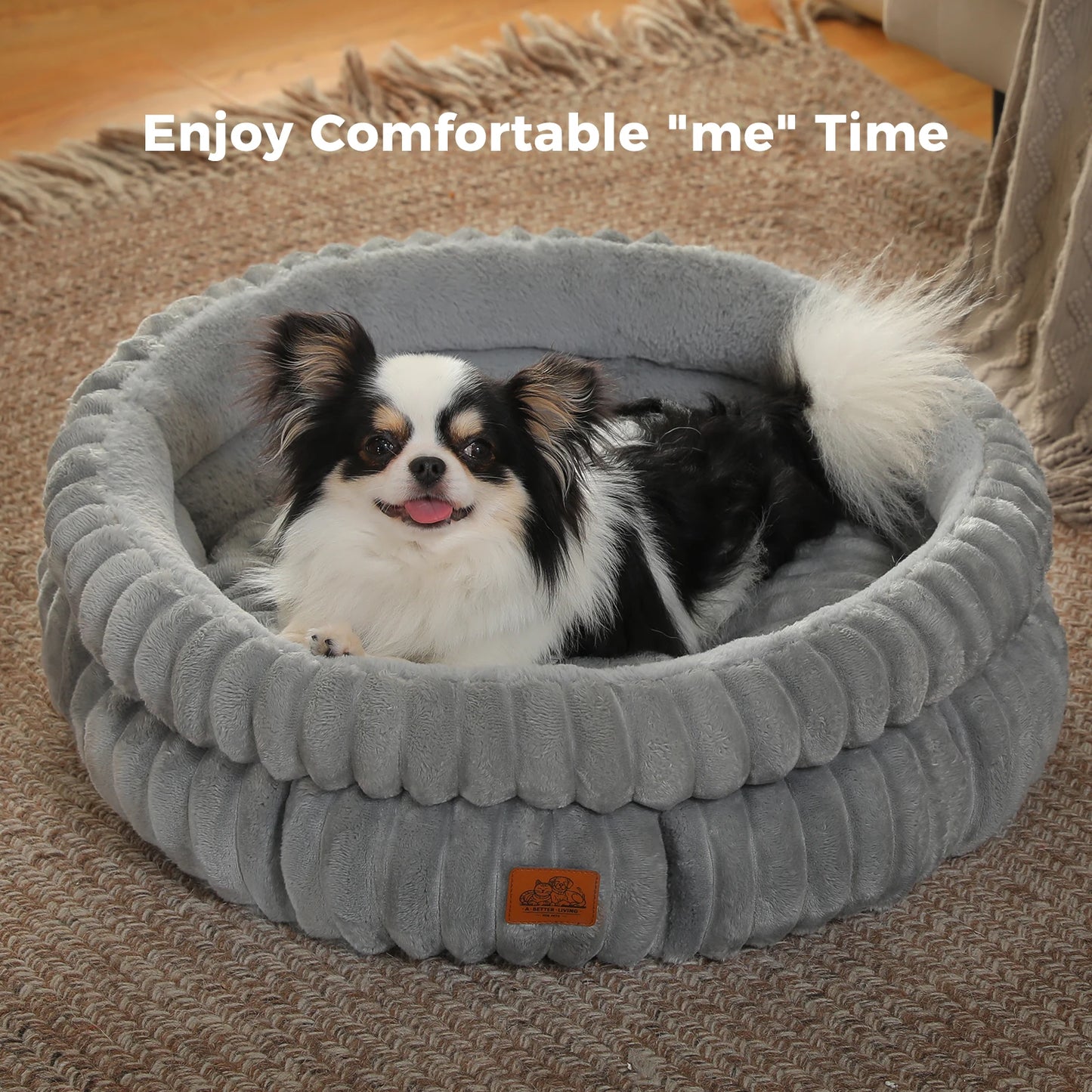 PAWZ Road Round Dog And Cat Bed For Medium Pets Washable Indoor All Seasons
