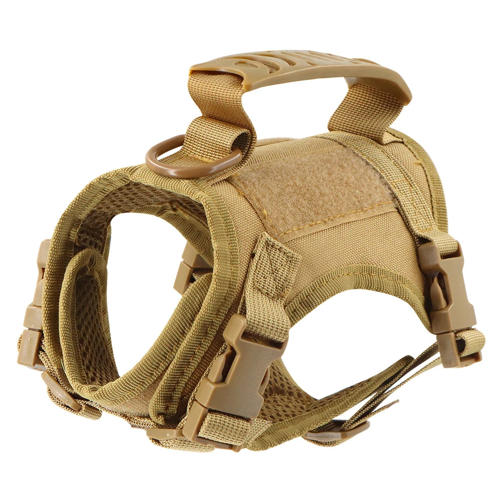 Tactical Cat Harness Leash Set With Handle And 9 Patches