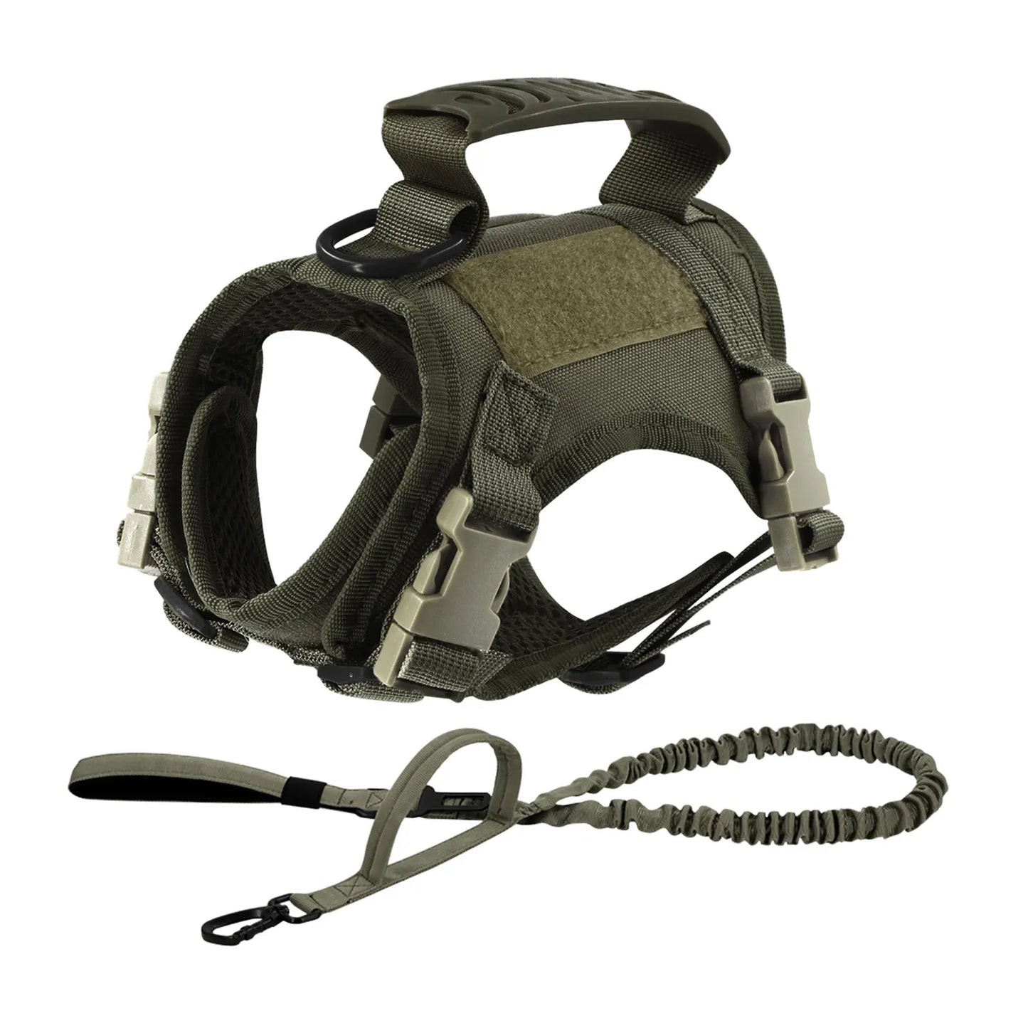 Tactical Cat Harness Leash Set With Handle And 9 Patches