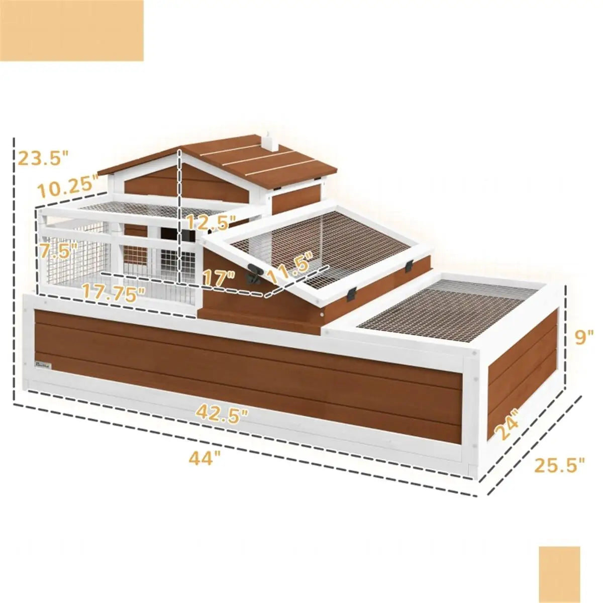 Wooden Rabbit Cage - Secure & Durable | Fast Shipping (Not Available at)
