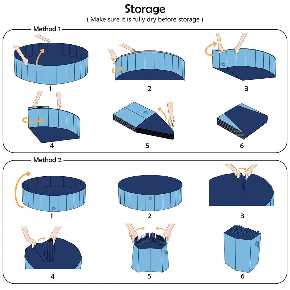 Foldable Portable Dog Pool For Large Dogs Bath Tub