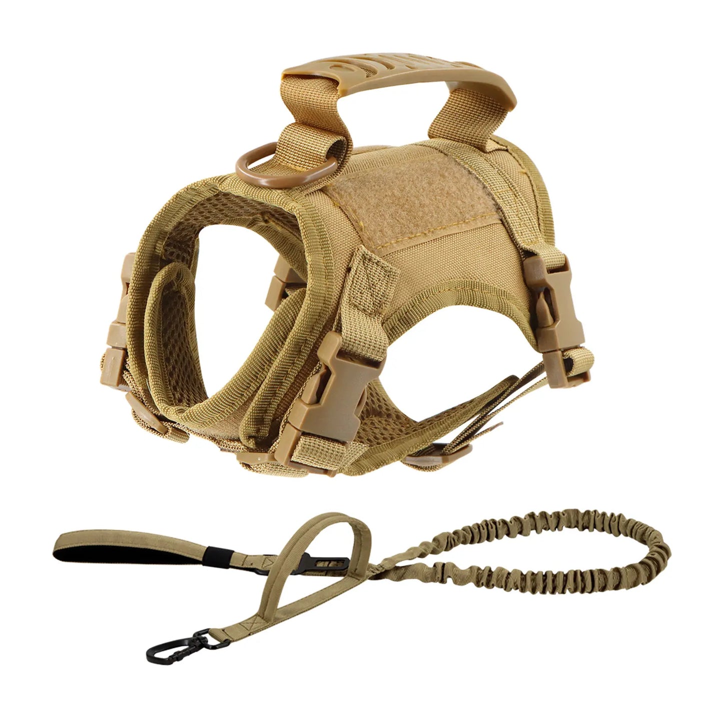 Tactical Cat Harness Leash Set With Handle And 9 Patches