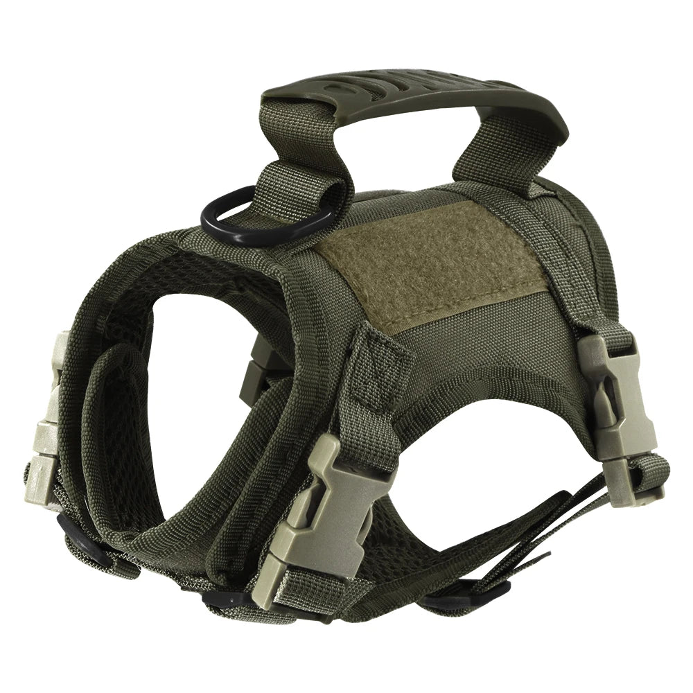 Tactical Cat Harness Leash Set With Handle And 9 Patches