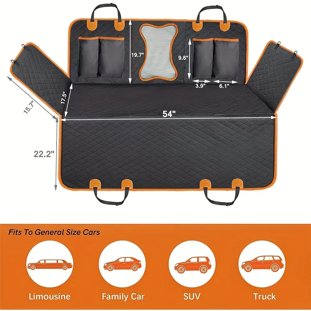 Waterproof Dog Car Seat Cover Hammock 600D Heavy Duty